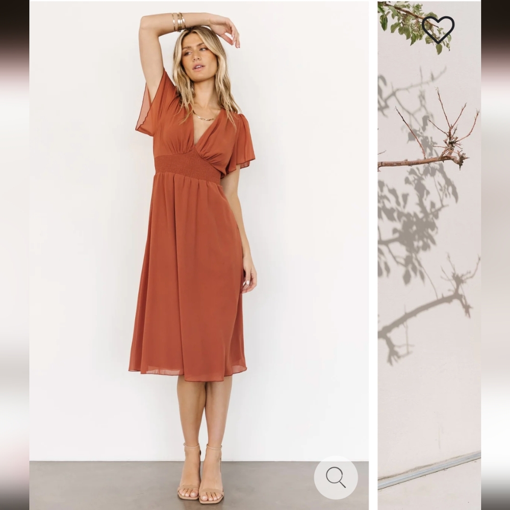 Baltic Born Rust Midi Dress